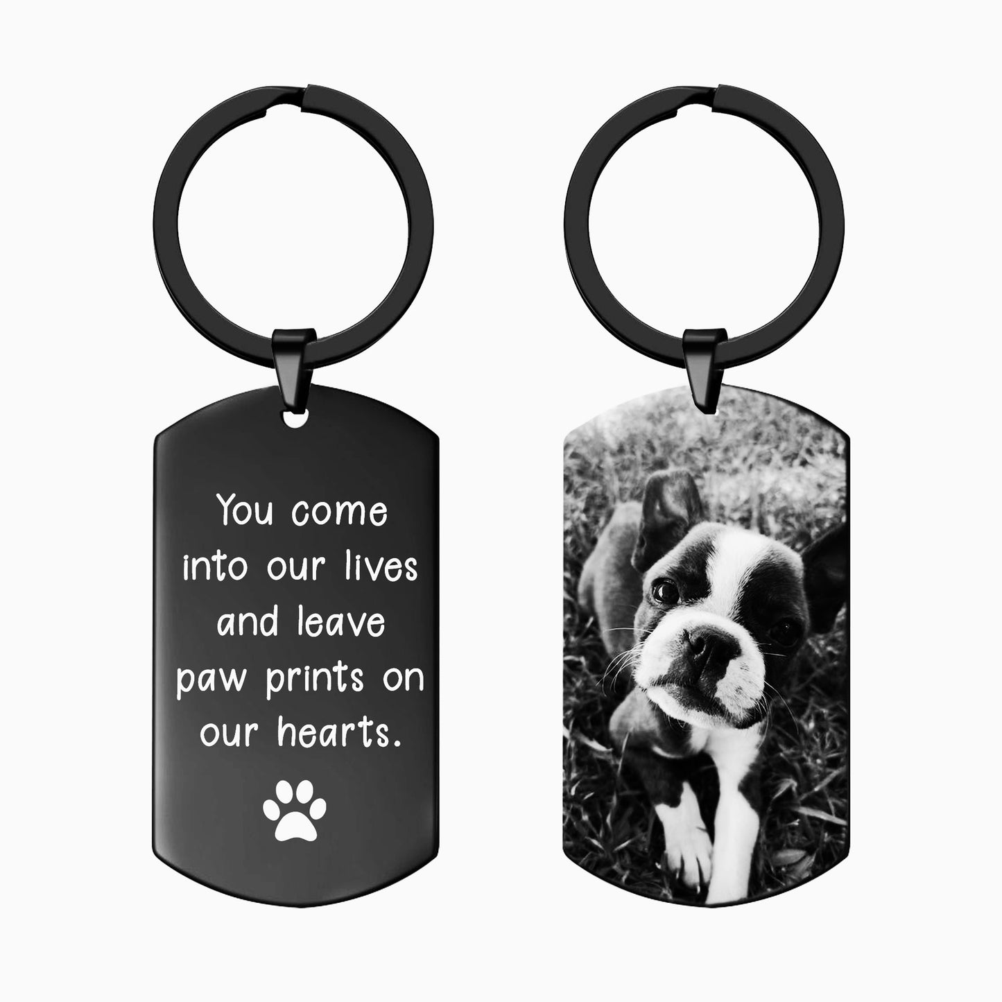 Personalized Stainless Steel Keychain Engraved with Photo