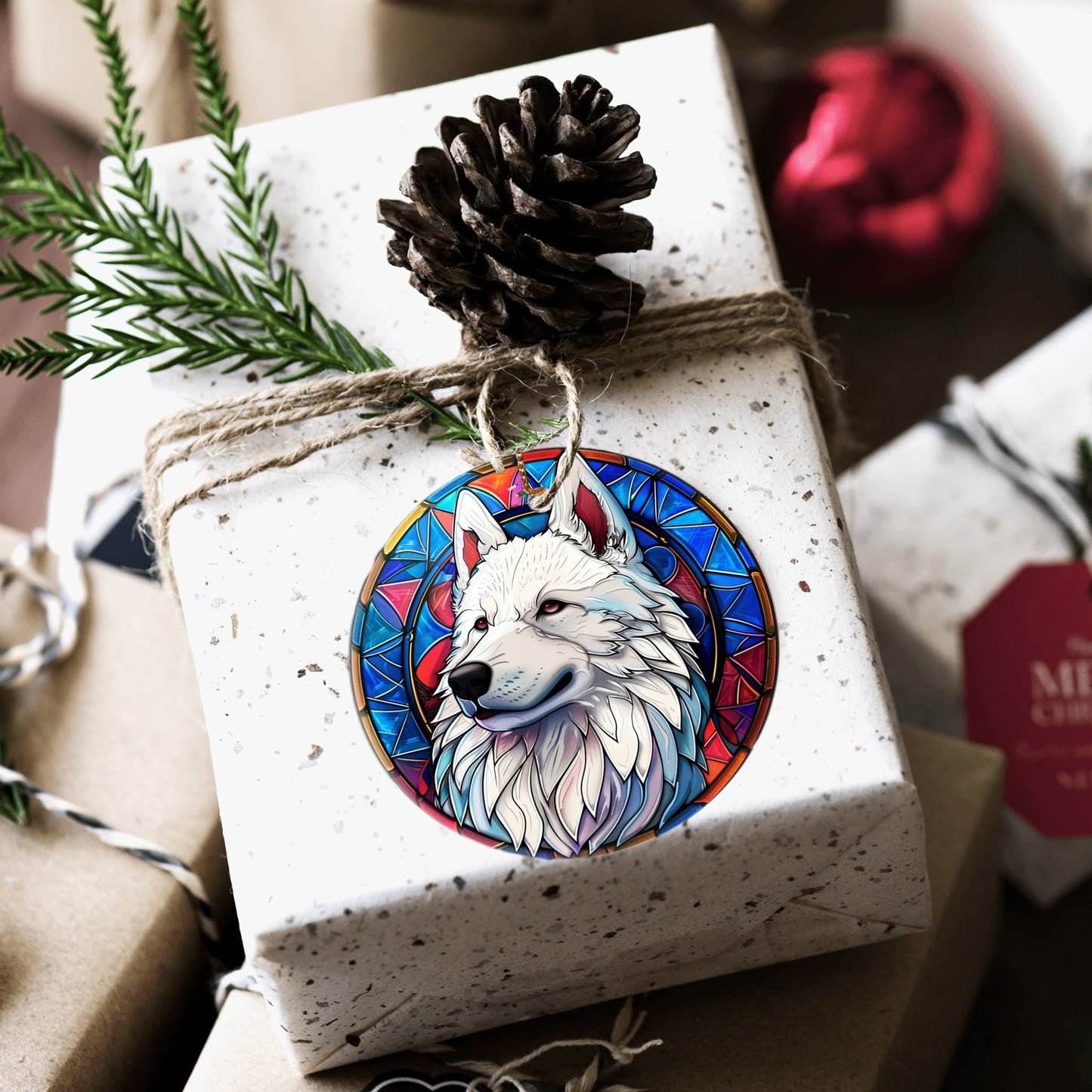 Personalized  2024 Christmas Trees Decoration Ornaments with Pet Photo and Name