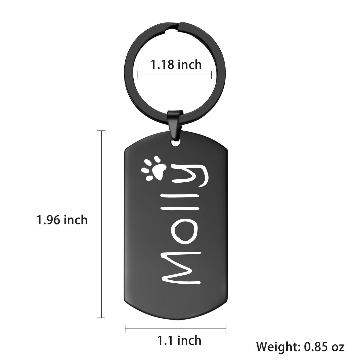 Personalized Stainless Steel Keychain Engraved with Photo