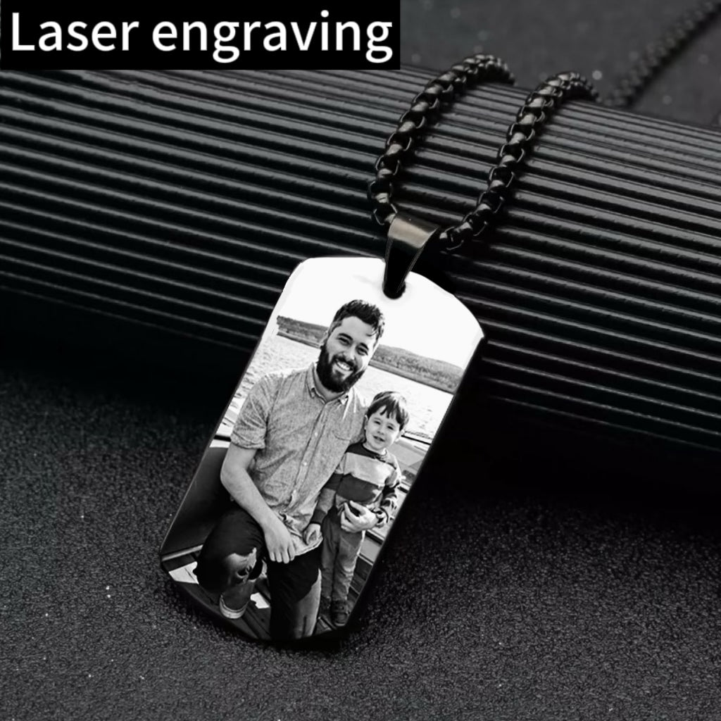 Custom Stainless Steel Laser Engrave Necklace