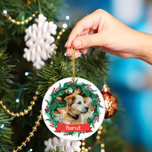 Personalized  2024 Christmas Trees Decoration Ornaments with Pet Photo and Name