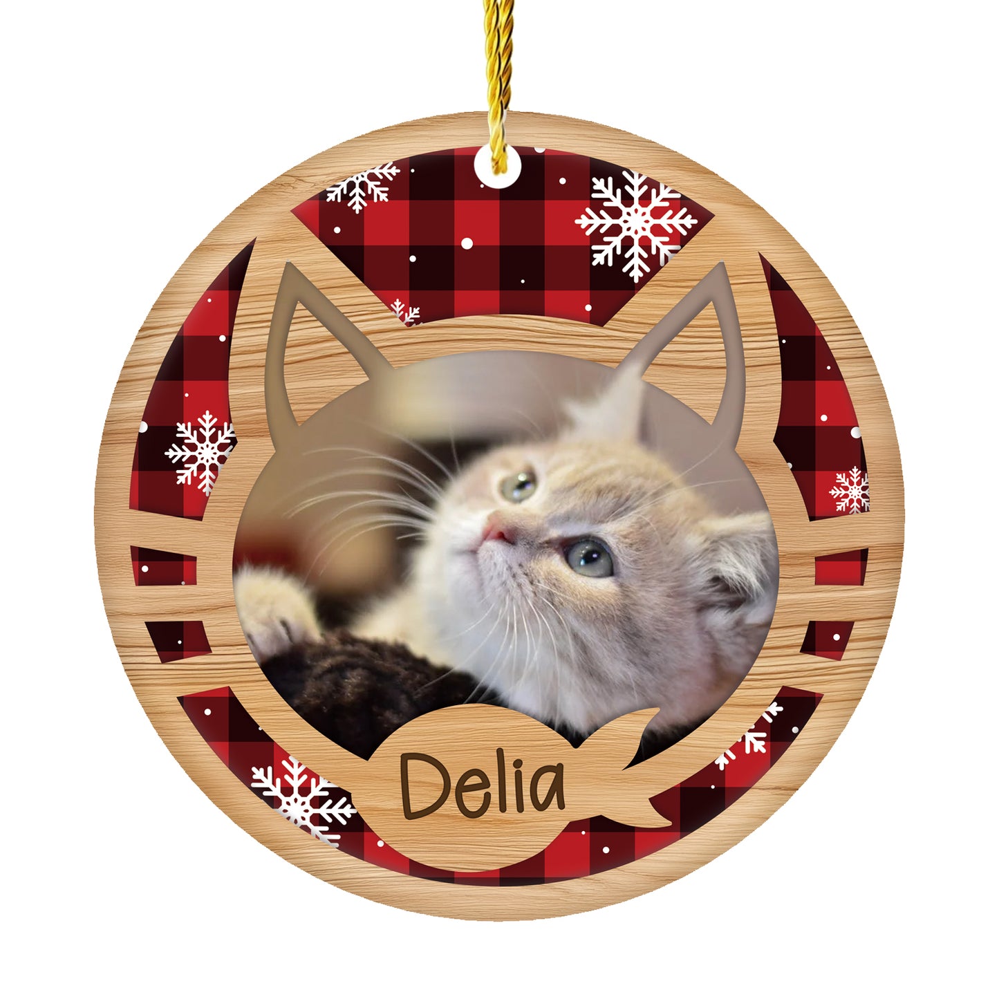 Personalized  2024 Christmas Trees Decoration Ornaments with Pet Photo and Name